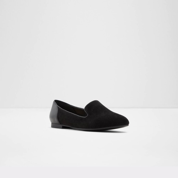 Ladies Aldo Suede Black Flats - Picture 2 of 4